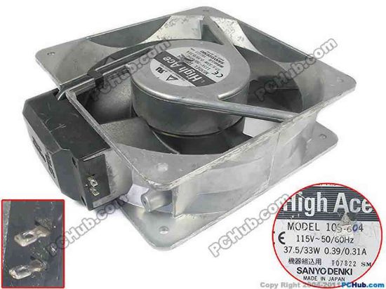 90157 Sanyo Denki 109-604 Server - Square Fan sq160x160x51, 115V 37.5W Sanyo Denki 109-604 Server - Square Fan 