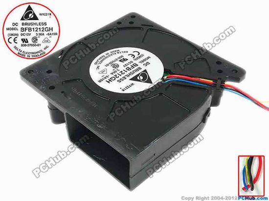 90166 Delta Electronics BFB1212GH Server - Blower Fan -6A19R, bw120x120x32, 4-wire, 12V 3.96A Delta Electronics BFB1212GH Server - Blower Fan 