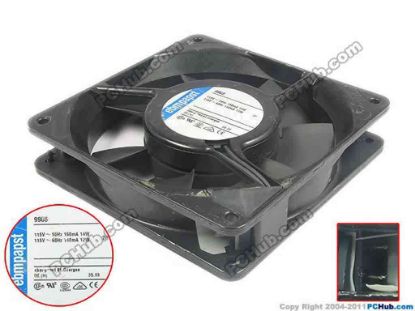 90189 ebm-papst 9906 L Server - Square Fan 9906L, sq120x120x25, 2-wire, AC 115V 9W ebm-papst 9906 L Server - Square Fan 
