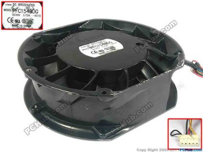 90243 Delta Electronics PFC1548DG Server - Round Fan -6C15, dia150x150x170, w100x4x5, 48V 3.72A Delta Electronics PFC1548DG Server - Round Fan