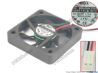 90309 ADDA AD0512LB-G70 Server - Square Fan (T), sq50x50x10, 2-wire , 12V 0.10A ADDA AD0512LB-G70 Server - Square Fan
