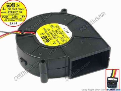 90496 Japan Servo SFBD12H7P-102 Server - Blower Fan bw94x93x29, w418x3x4, 12V 0.65A Japan Servo SFBD12H7P-102 Server - Blower Fan 
