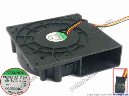 90649 SUNON PMB1212PLB2-A Server - Blower Fan (2).B1121.R.GN, bw120x120x38, 3-wire, 12V 9.4W SUNON PMB1212PLB2-A Server - Blower Fan 