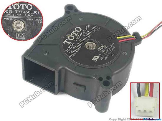 91264 Nidec D06F-12B3S1 Server - Blower Fan TYF450LJ08, bw60x60x25, w45x3x3, 12V 0.33A Nidec D06F-12B3S1 Server - Blower Fan &nbsp;