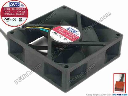 91415 AVC DS08025R12UP Server - Square Fan 026, sq80x25, w120x4x4, 12V 0.7A AVC DS08025R12UP Server - Square Fan 
