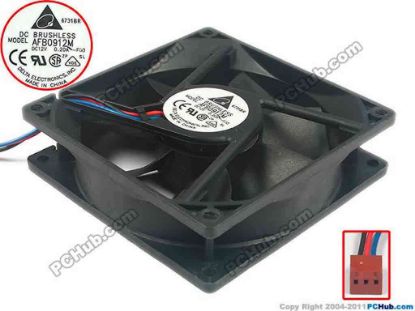 91617 Delta Electronics AFB0912M Server - Square Fan -F00, sq92x92x25, 3-wire, 12V 0.20A Delta Electronics AFB0912M Server - Square Fan 