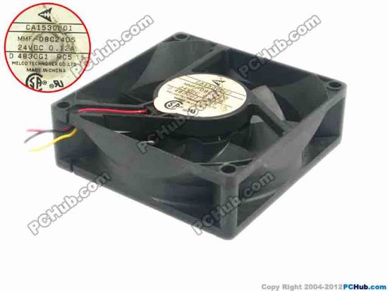 91630 Melco MMF-08C24DS Server - Square Fan MMF-08C24DS, sq80x80x25, w410x3x3, 24V 0.12A Melco MMF-08C24DS Server - Square Fan 