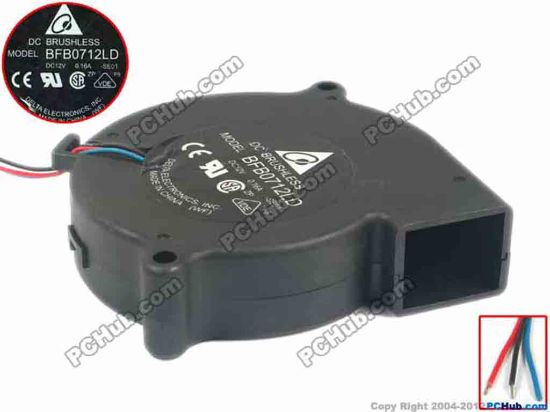 91693 Delta Electronics BFB0712LD Server - Blower Fan -SE01, bw70x70x20, 3-wire, 12V 0.16A Delta Electronics BFB0712LD Server - Blower Fan 