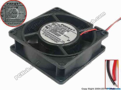 91746 ebm-papst 8414 HR Server - Square Fan 24V 5.8W, 80x80x25mm, 2 wire ebm-papst 8414 HR Server - Square Fan 