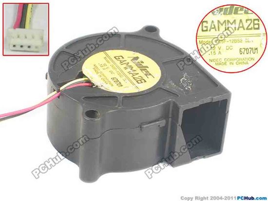 91785 Nidec D05F-12BS2 Server - Blower Fan 12V 0.15A, 50x50x25mm, 3-wire Nidec D05F-12BS2 Server - Blower Fan 