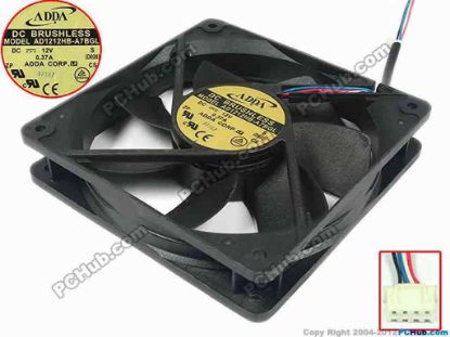91825 ADDA AD1212HB-A7BGL Server - Square Fan S, sq120x120x25, w90x4x4, 12V 0.37A ADDA AD1212HB-A7BGL Server - Square Fan 