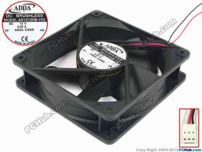 91826 ADDA AD1212HB-Y53 Server - Square Fan G, sq120x120x32, w220x3x3, 12V 0.40A ADDA AD1212HB-Y53 Server - Square Fan 