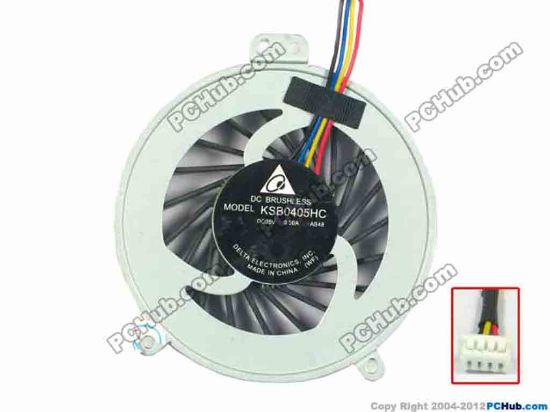 91888 Delta Electronics KSB0405HC Cooling Fan  -AB48, w55x4x4, 5V 0.50A, Bare fan Delta Electronics KSB0405HC Cooling Fan  