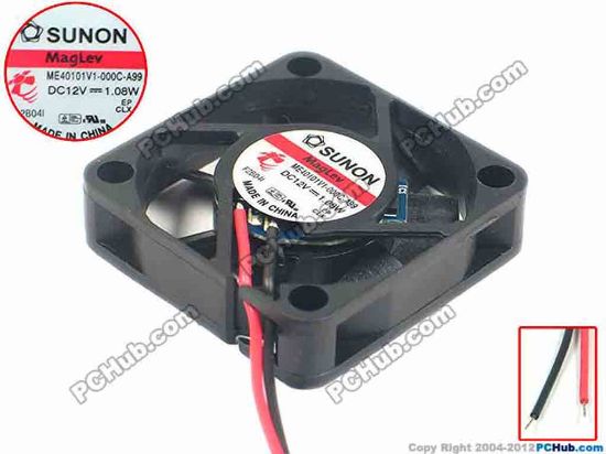 91990 SUNON ME40101V1-000C-A99 Server - Square Fan sq40x40x10, 2-wire, 12V 1.08W SUNON ME40101V1-000C-A99 Server - Square Fan 