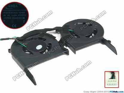 92089 ADDA AB5805HX-QBB Cooling Fan  CWSP71, w35x6x8, 5V 0.40A, Bare With Dual fan  ADDA AB5805HX-QBB Cooling Fan  