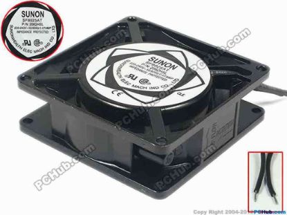 92121 Sunon Wealth SF8025AT Server - Square Fan P/N 2082HSL, sq80x80x25, 240V 60Hz Sunon Wealth SF8025AT Server - Square Fan