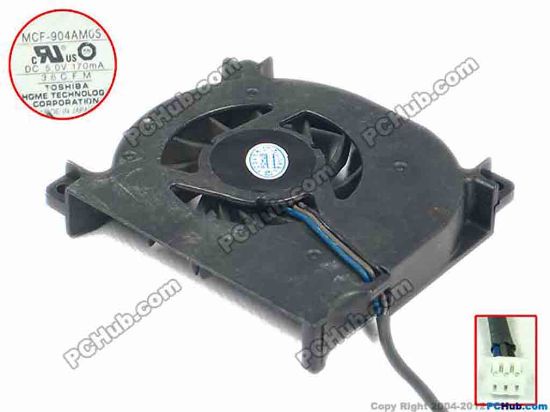 92180 Dell Latitude D410 Cooling Fan  3.8C.FM, w65x3x3, 5V 170mA, Bare, w/o cover Dell Latitude D410 Cooling Fan  