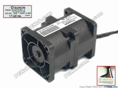 92214 SUNON PMD1204PPBX-A Server - Square Fan (2).B3092.F.GN, sq40x40x56, w55x9x10, 12V 1.23A 14 SUNON PMD1204PPBX-A Server - Square Fan 
