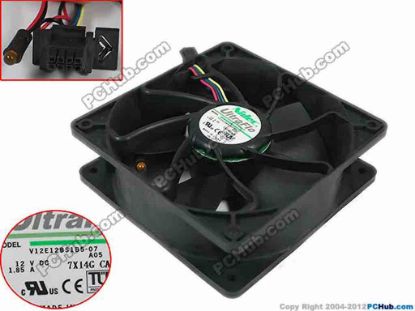 92385 Nidec V12E12BS1B5-07 Server - Square Fan sq120x120x38, 4-wire, 12V 1.85A Nidec V12E12BS1B5-07 Server - Square Fan 