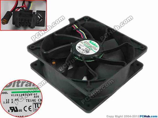 92385 Nidec V12E12BS1B5-07 Server - Square Fan sq120x120x38, 4-wire, 12V 1.85A Nidec V12E12BS1B5-07 Server - Square Fan 