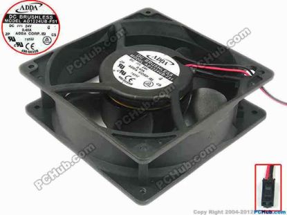 92490 ADDA AD1224UB-F51 Server - Square Fan sq120x120x38, w75x2x2, 24V 0.4A ADDA AD1224UB-F51 Server - Square Fan