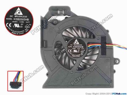 92551 HP Pavilion dv6-6000 Series Cooling Fan  AJ77, DC 5V 0.40A, Bare Fan HP Pavilion dv6-6000 Series Cooling Fan