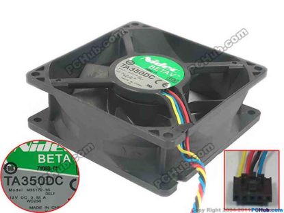 92637 Nidec M35172-35 Server - Square Fan DEL1F, sq92x92x32, w150x4x4, 12V 0.55A Nidec M35172-35 Server - Square Fan