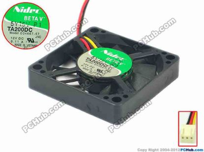 92648 Nidec D34667-57 Server - Square Fan JVC, sq50x50x10, 3-wire, 12V 0.11A Nidec D34667-57 Server - Square Fan 