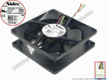 92651 Nidec T80T12MS11A7-07A02 Server - Square Fan E.P.TJ5T2-A00, sq80x80x25, w35x4x4, 12V 0.35A Nidec T80T12MS11A7-07A02 Server - Square Fan 3-10