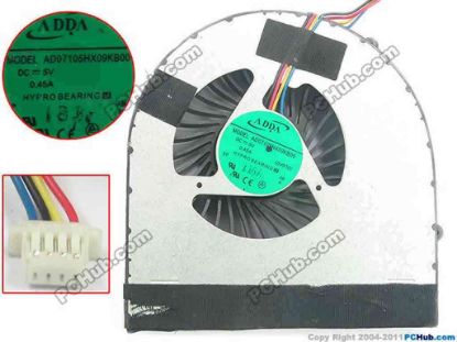 92816 ADDA AD07105HX09KB00 Cooling Fan  w20x4x4, 5V, Bare fan ADDA AD07105HX09KB00 Cooling Fan  