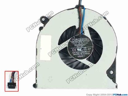 93044 Forcecon DFS531205MC0T Cooling Fan  FAJV, w40x4x4, 5V 0.50A, Bare fan Forcecon DFS531205MC0T Cooling Fan  