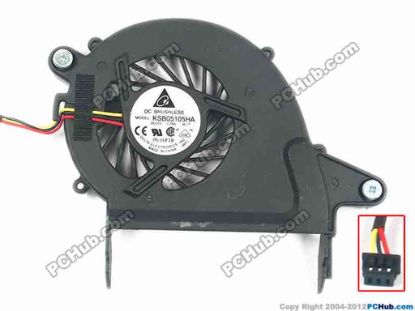 93155 Delta Electronics KSB05105HA Cooling Fan  -9L17, w20x3x3, 5V 0.35A, Bare fan Delta Electronics KSB05105HA Cooling Fan  
