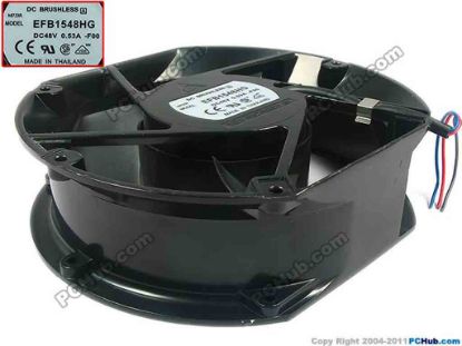 93331 Delta Electronics EFB1548HG Server - Round Fan -F00, sq172x150x51, 3-wire, 48V 0.53A Delta Electronics EFB1548HG Server - Round Fan 