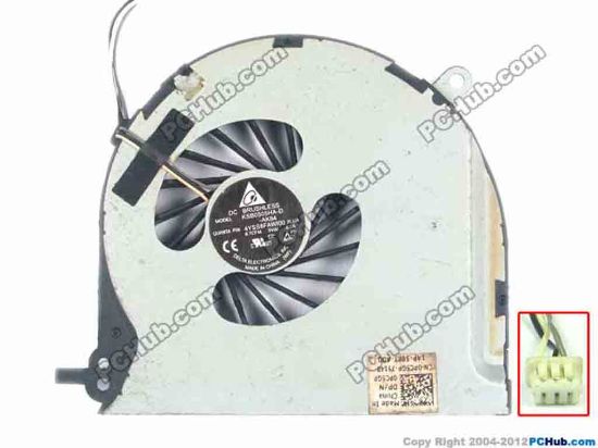93359 Dell XPS 15z L511z Cooling Fan  -AK84, 0PC5GP, w35x3x3, 5V 0.5A, Bare fan Dell XPS 15z L511z Cooling Fan  