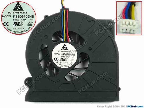 93401 ASUS K72 series Cooling Fan  KSB06105HB, -9J73, w35x3x4, 5V 0.40A, Bare fan ASUS K72 series Cooling Fan  