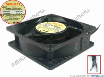 93453 NMB-MAT / Minebea 4715MS-23W-B5A Server - Square Fan D00, sq120x120x38, 230V 60Hz NMB-MAT / Minebea 4715MS-23W-B5A Server - Square Fan 