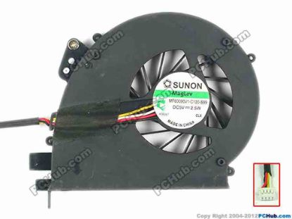 93482 SUNON MF60090V1-C120-S99 Cooling Fan  w55x4x4, 5V 2.5W, Bare fan SUNON MF60090V1-C120-S99 Cooling Fan  