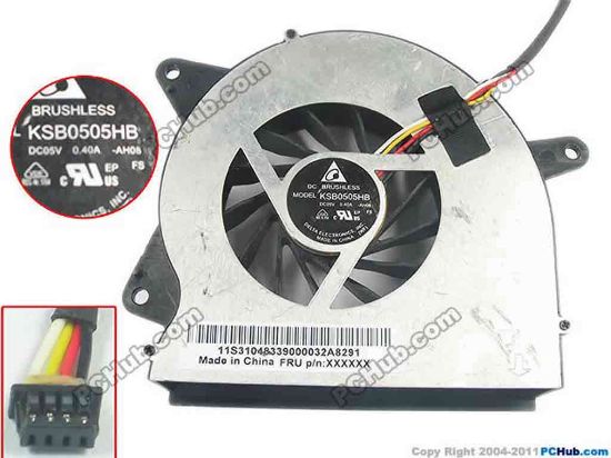 93575 Delta Electronics KSB0505HB Cooling Fan  -AH08, w65x4x4, 5V 0.40A, Bare fan Delta Electronics KSB0505HB Cooling Fan  