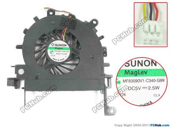 93579 SUNON MF60090V1-C340-G99 Cooling Fan  w25x3x3, 5V 2.5W, Bare fan SUNON MF60090V1-C340-G99 Cooling Fan  <span style="color: #ff0000;">ACER宏基 4339 4250 4253 4552 4552G 4739 4739Z 4749ZG CPU风扇</span><br />