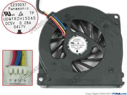 93656 ASUS K42 Series Cooling Fan  UDQFRZH15DAS, w25x4x4, 5V 0.28A, Bare fan ASUS K42 Series Cooling Fan  