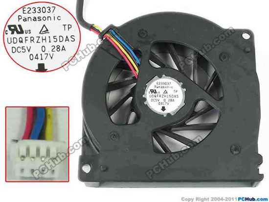 93656 ASUS K42 Series Cooling Fan  UDQFRZH15DAS, w25x4x4, 5V 0.28A, Bare fan ASUS K42 Series Cooling Fan  