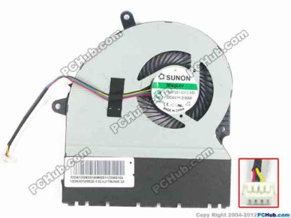93679 SUNON EF75070S1-C010-S99 Cooling Fan  w25x4x4, 5V 2.00W, Bare fan SUNON EF75070S1-C010-S99 Cooling Fan  