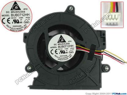 93747 Delta Electronics BUB0712HH Cooling Fan   -AD2A, w25x4x4, 12V 0.68A, Bare fan Delta Electronics BUB0712HH Cooling Fan  