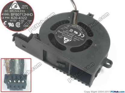 93833 ADDA AB6705HX-R03 Cooling Fan  CWJR3, w25x3x3, 5V 0.50A, Bare fan ADDA AB6705HX-R03 Cooling Fan  