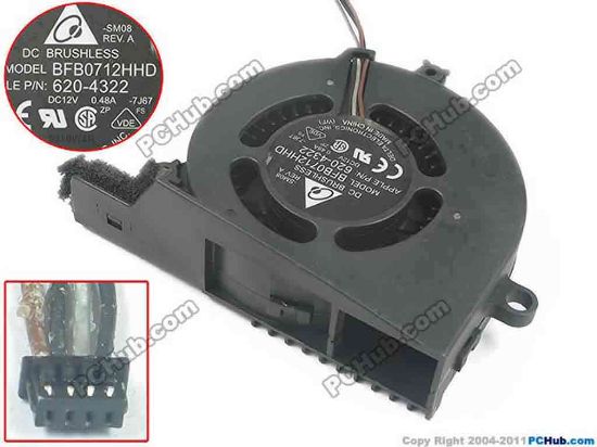 93833 ADDA AB6705HX-R03 Cooling Fan  CWJR3, w25x3x3, 5V 0.50A, Bare fan ADDA AB6705HX-R03 Cooling Fan  