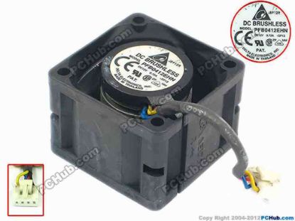 93855 Delta Electronics PFB0412EHN Server - Square Fan -SP12, sq40x40x28, w60x4x4, 12V 0.72A Delta Electronics PFB0412EHN Server - Square Fan