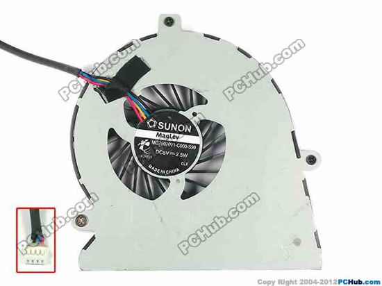 93869 Lenovo IdeaPad Y560 Cooling Fan  MG75070V1-C000-S99, w55x4x4, 5V 2.5W, Bare fan Lenovo IdeaPad Y560 Cooling Fan  