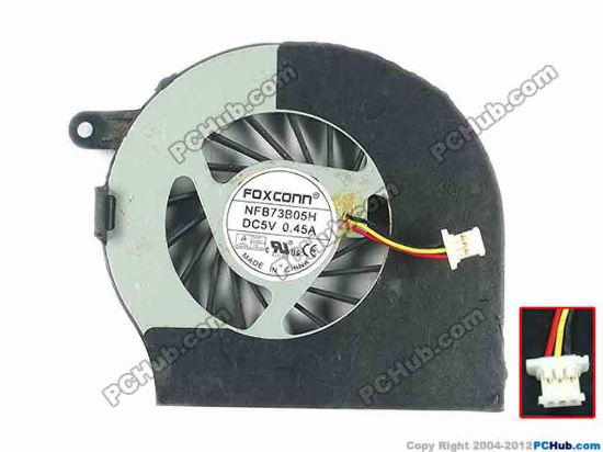 93983 HP G62 Series Cooling Fan  NFB73B05H, w15x3x3, 5V 0.45A HP G62 Series Cooling Fan  