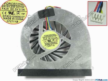 94021 ASUS N43SL Cooling Fan  FAJ6, w15x4x4, 5V 0.5A, Bare fan ASUS N43SL Cooling Fan