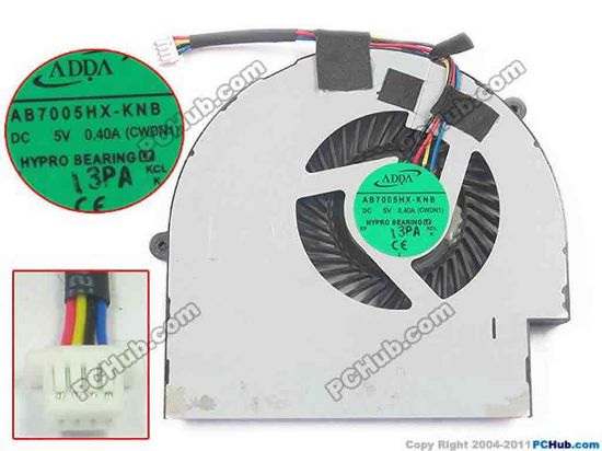 94052 Dell Inspiron 13Z (N311Z) Cooling Fan  CWDN1,23.10548.001, w15x4x4, 5V 0.45A, Bar fan Dell Inspiron 13Z (N311Z) Cooling Fan  